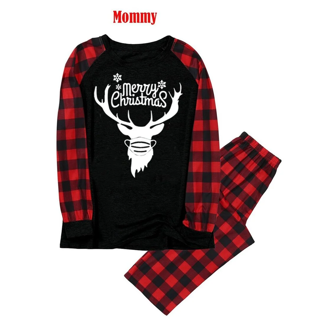 “Merry Christmas” Patterned Family Matching Pajamas Sets