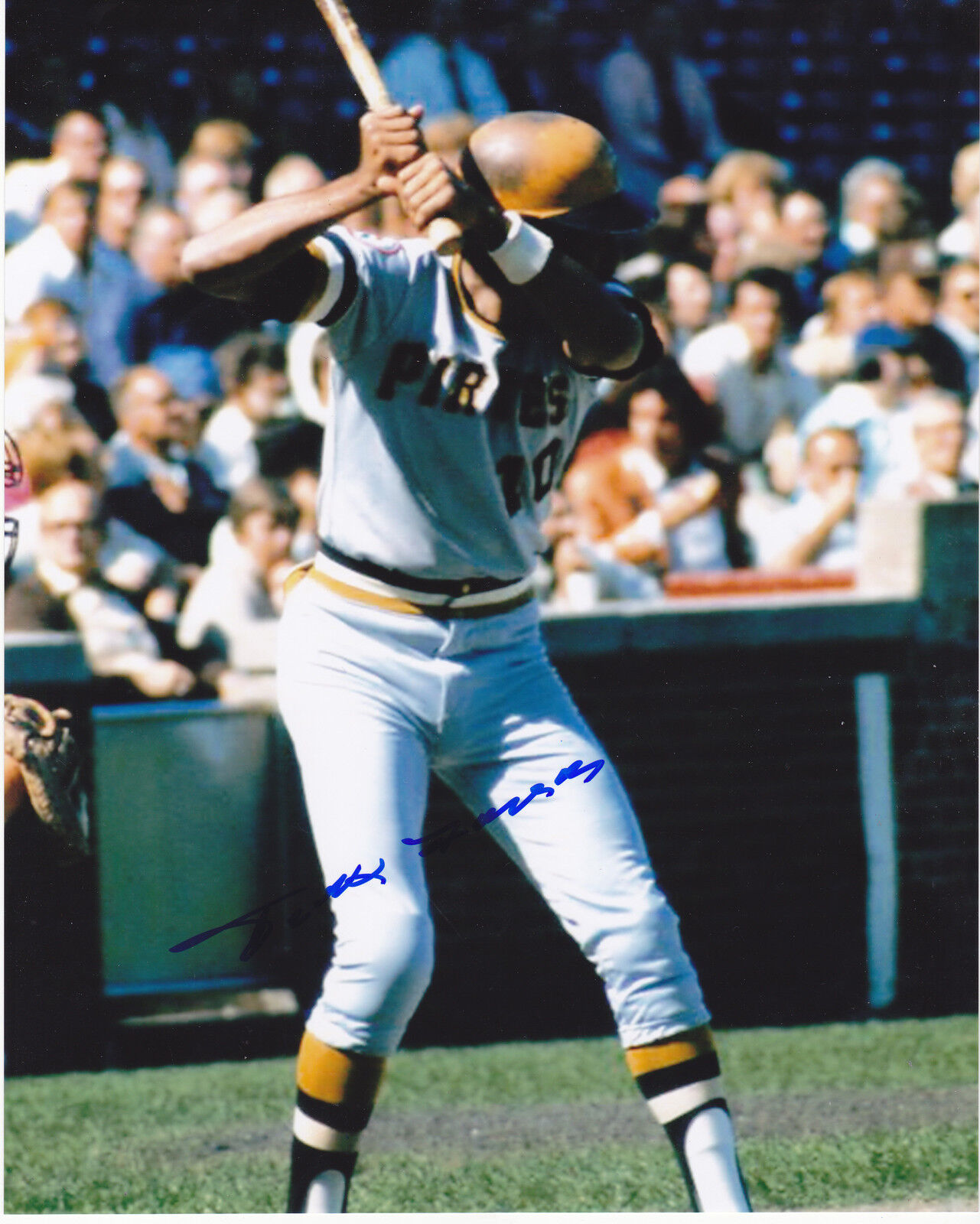 FRANK TAVERAS PITTSBURGH PIRATES ACTION SIGNED 8x10