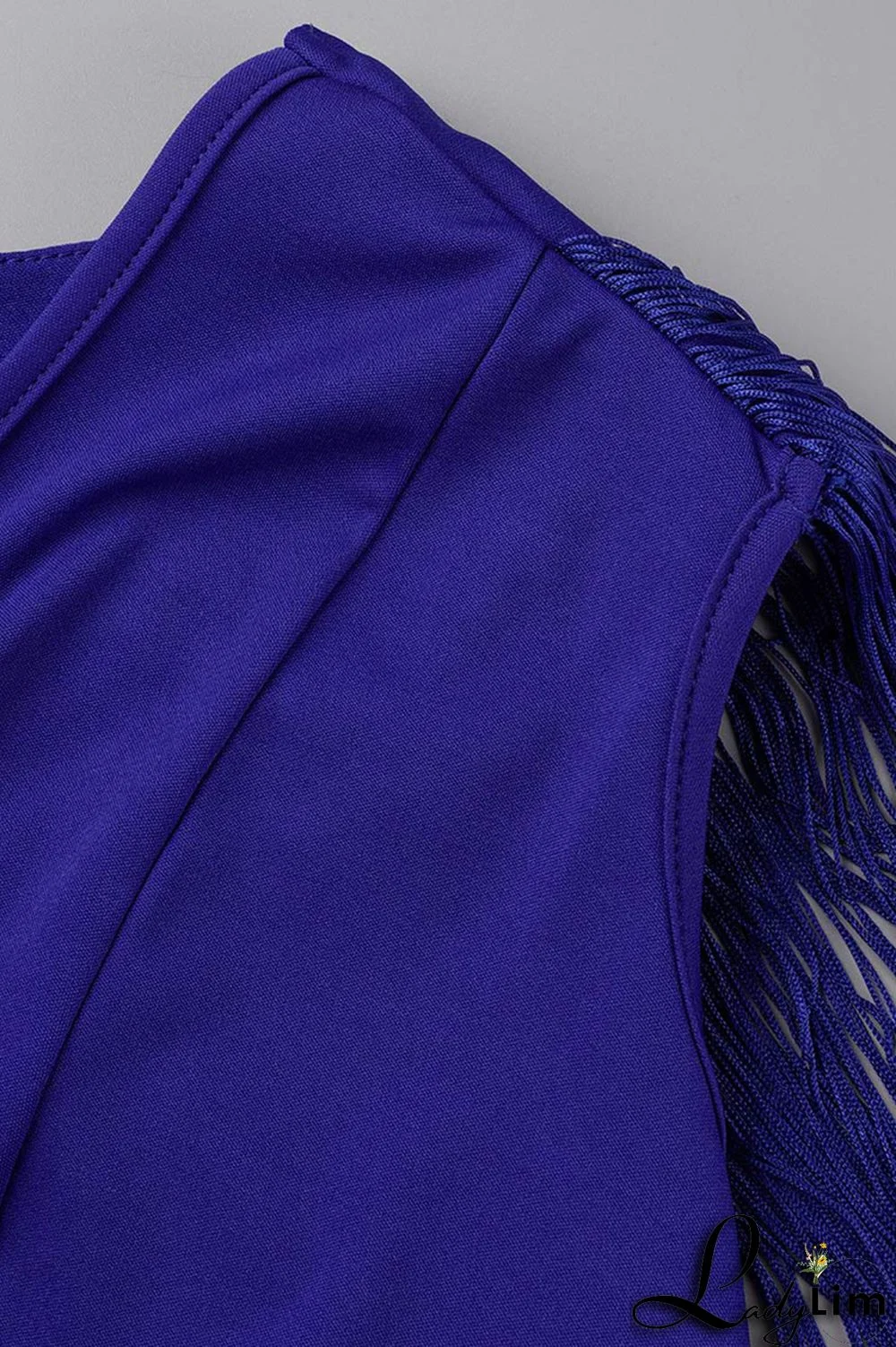 Black Fashion Casual Plus Size Solid Tassel Patchwork V Neck Long Dress