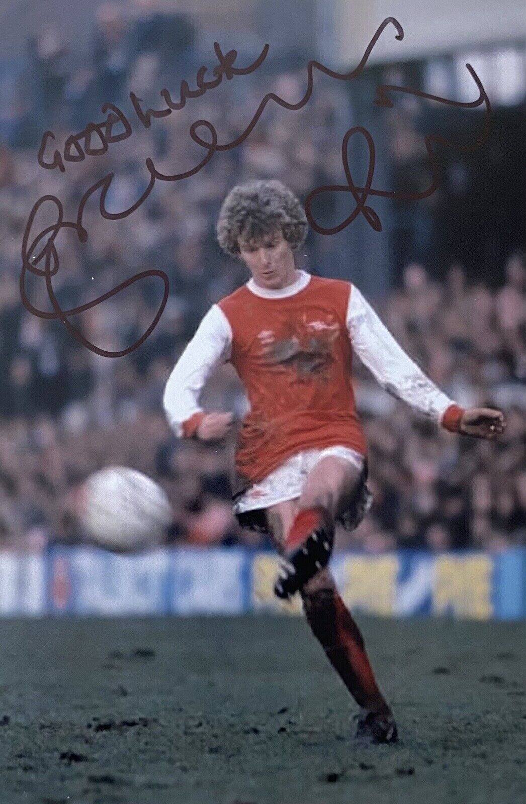 Graham Rix Genuine Hand Signed Arsenal 6X4 Photo Poster painting