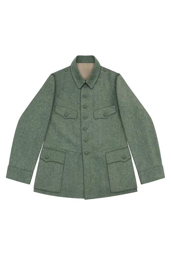   Reissued Dutch EM Field Grey Wool Field Tunic Jacket By German IV German-Uniform