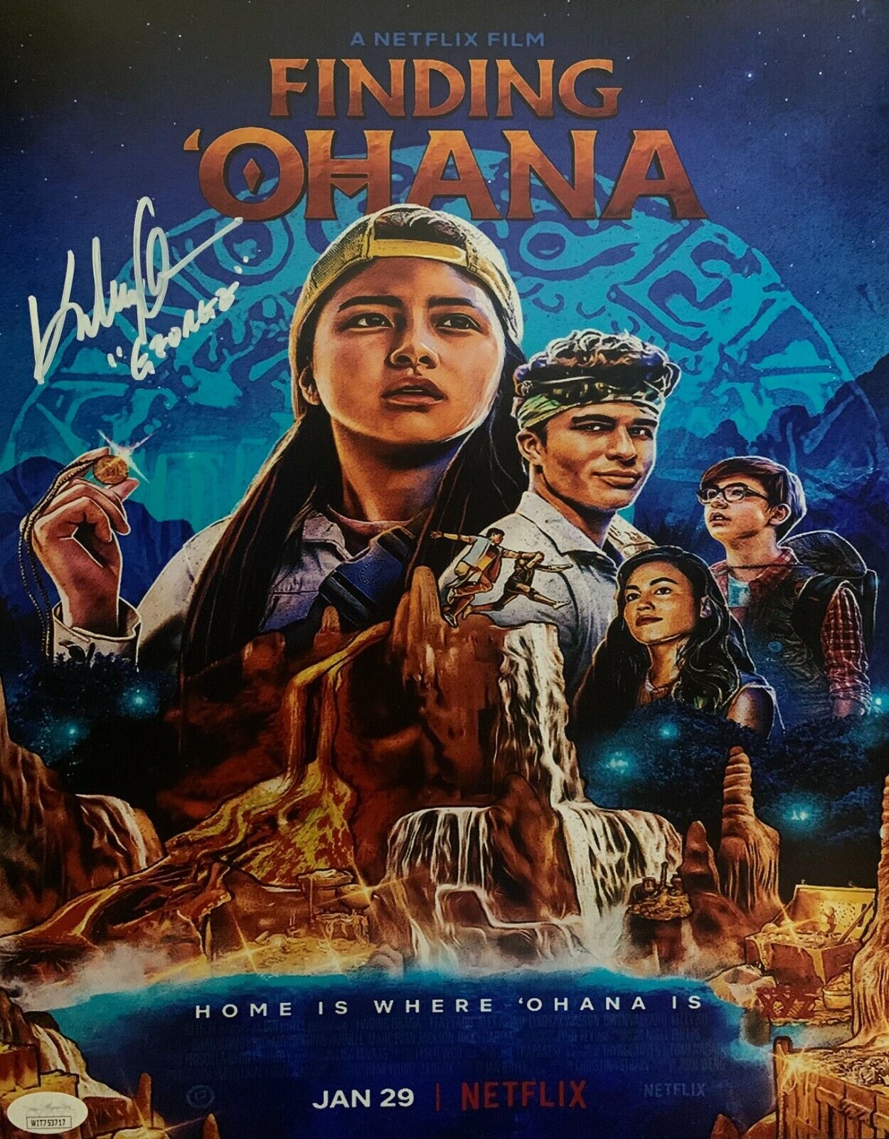 Jonathan Ke Quan auto signed inscribed 11x14 Photo Poster painting JSA Witness Finding 'Ohana