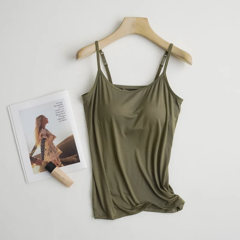 WOMEN'S COOL FLOWY BRA CAMI WITH BUILT-IN CUPS