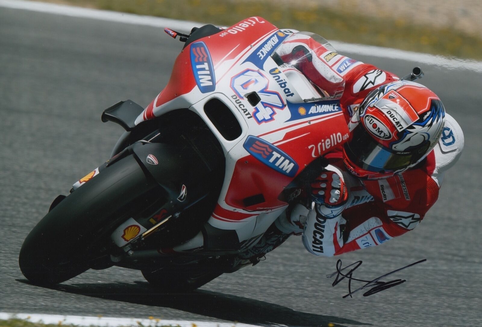 Andrea Dovizioso Hand Signed 12x8 Photo Poster painting Ducati MOTOGP 2.