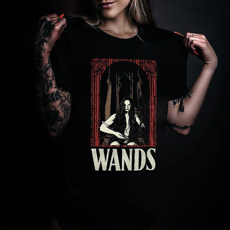 Wands Printed Casual Women's T-shirt -  