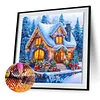Christmas House - Diamond Painting - Partial Special Shaped Drill(Canvas|30*30cm)