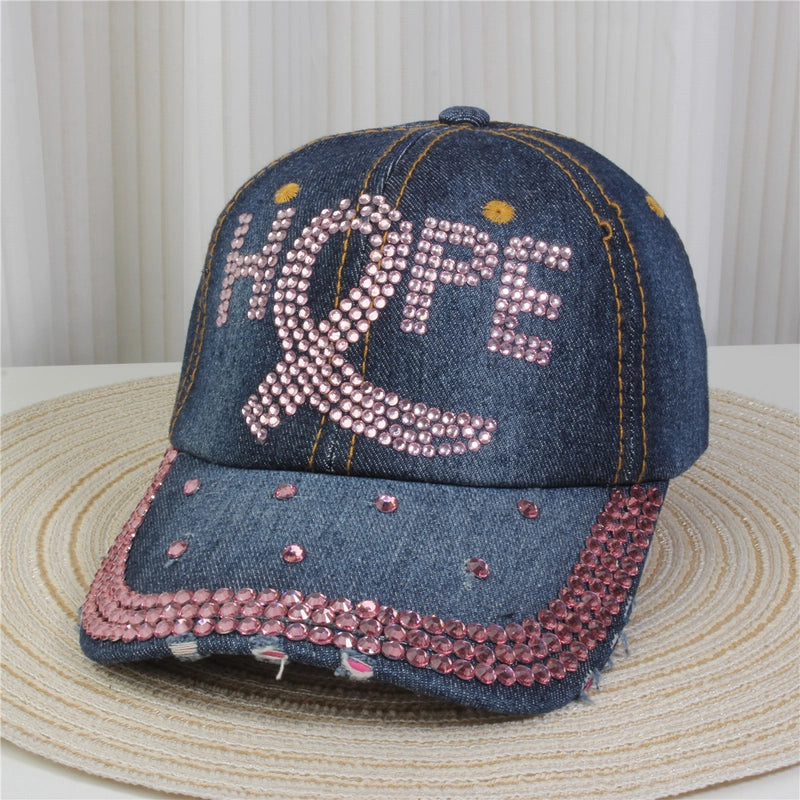 Unisex Streetwear Pentagram Letter Butterfly Curved Eaves Baseball Cap