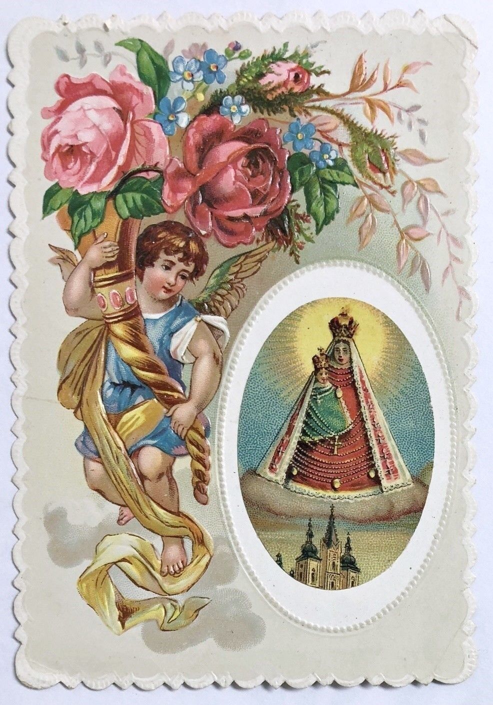 Mary Zell Pilgrimage Holy Icon Devotional Picture Austria Coloured (M-5782