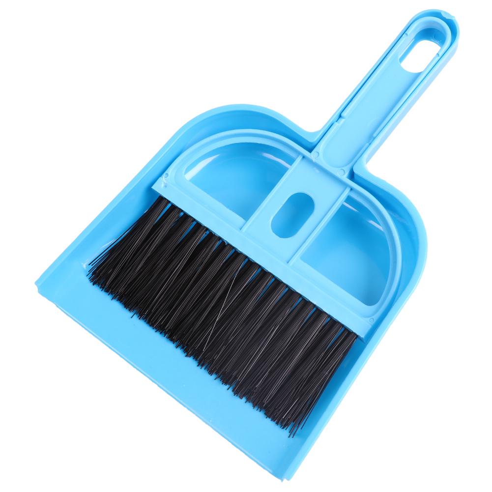 

Mini Desktop Sweep Cleaning Brush Keyboard Brush Small Broom Dustpan Set, Blue, 501 Original