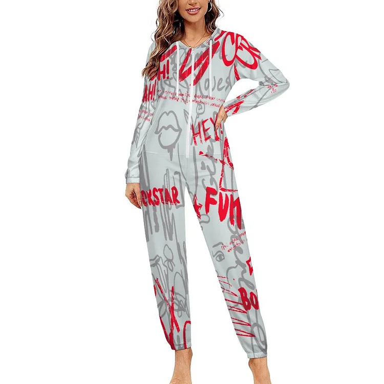 Pajamas Line, Red, Female customized, personalized, gift