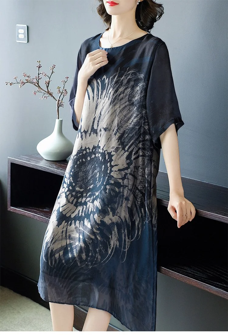 Women's new elegant printed dress