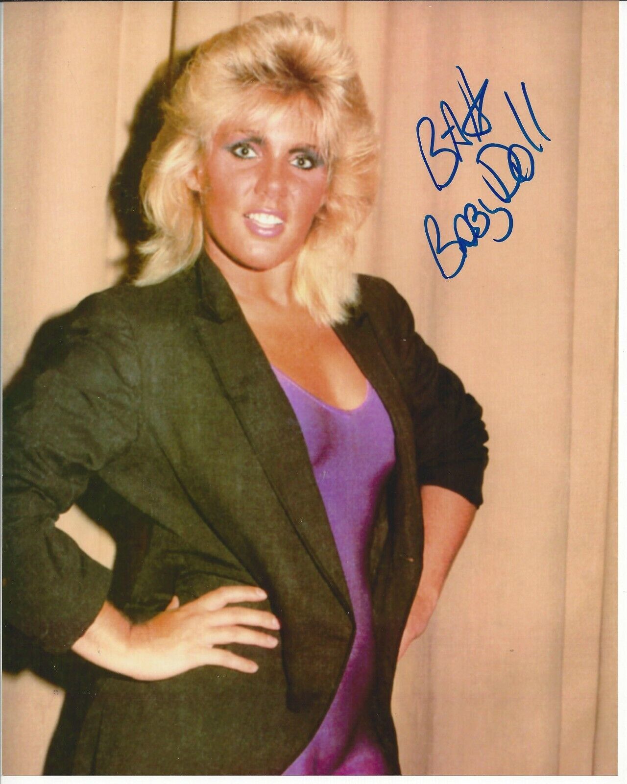 Baby Doll autographed 8x10 #2 Nickla Roberts WCCW WWE Crockett  Shipping