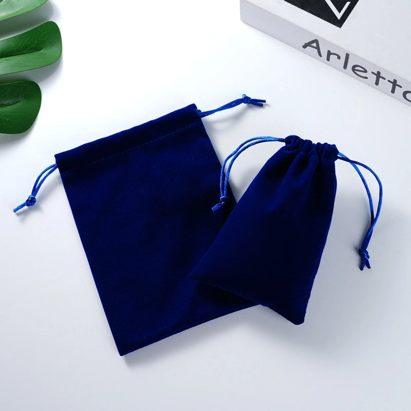 Minimalist Classic Style Solid Color Flannel Jewelry Packaging Bags
