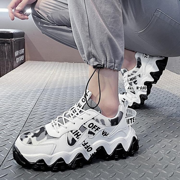 Off White Shoes Sneakers Autumn and Winter Thick Bottom Low Top Daddy Tide Shoes Leisure Sports Men and Women