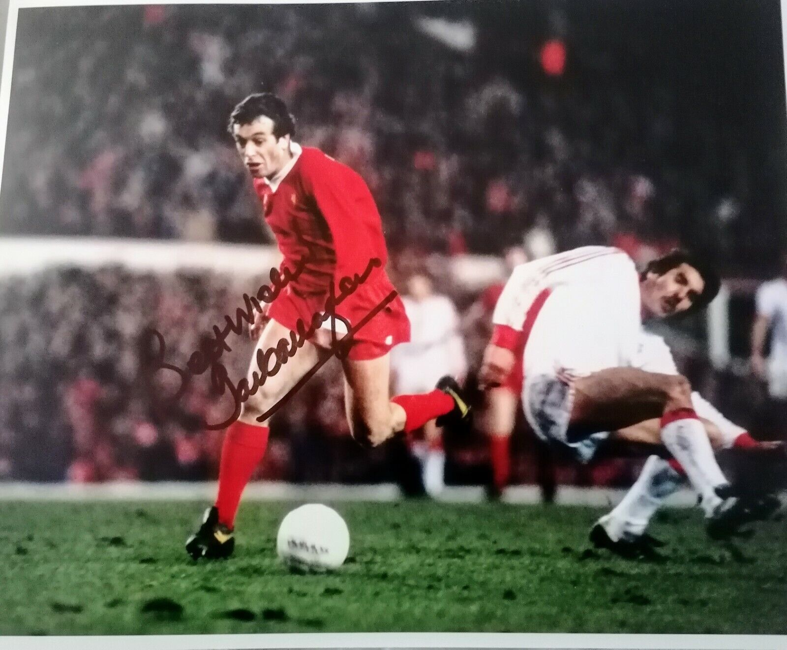 IAN CALLAGHAN signed Colour 10 x 8 Liverpool Autographed Photo Poster painting from 1970s