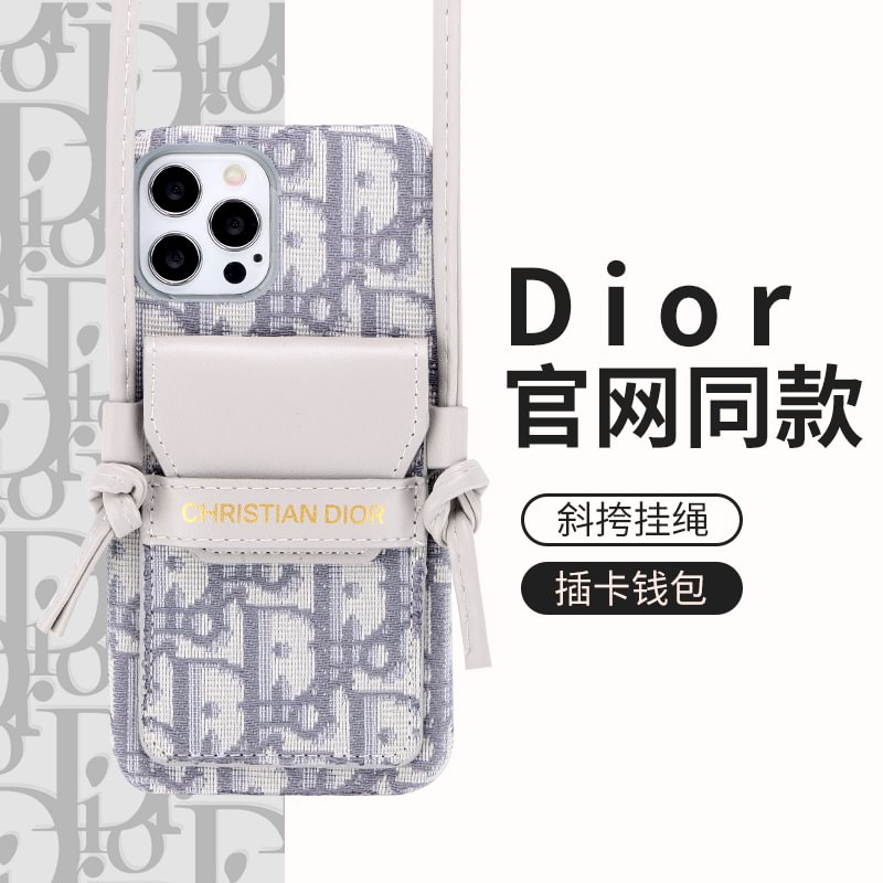 Dior DIY crossbody phone cases for iPhone 15pro 14pus 13promax 12 11pro xsmax xr x 7 8plus