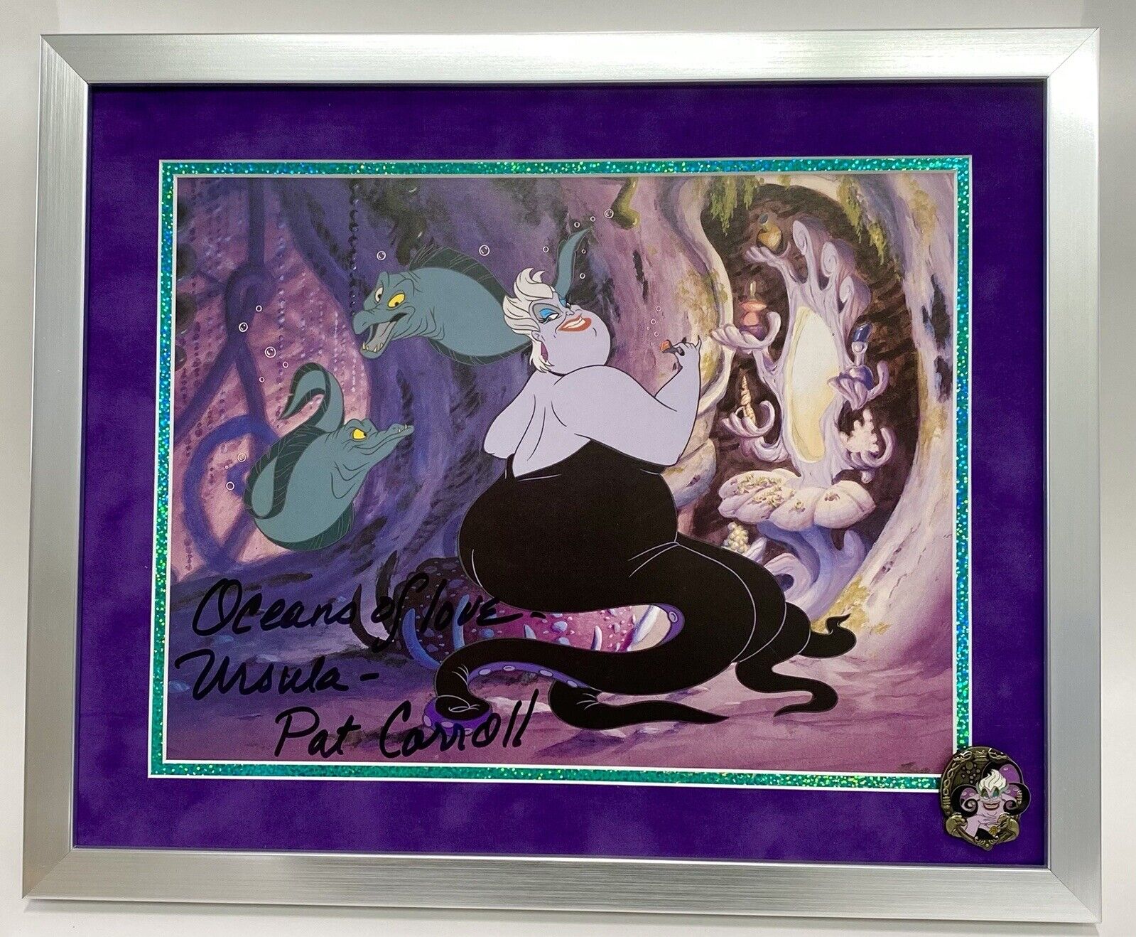 Pat Carroll Signed Autographed Framed Ursula Lithograph The Little Mermaid