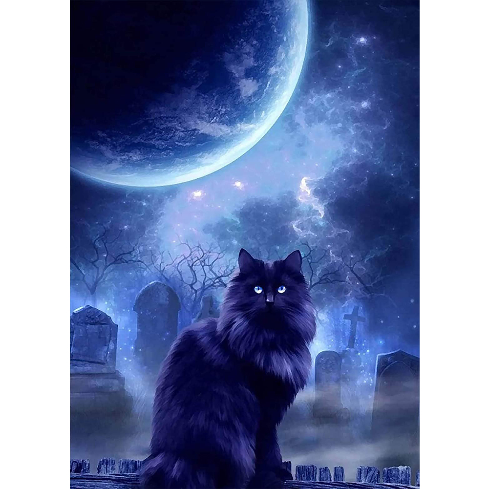 

30*40CM - Round Drill Diamond Painting - Siberian Cat, 501 Original