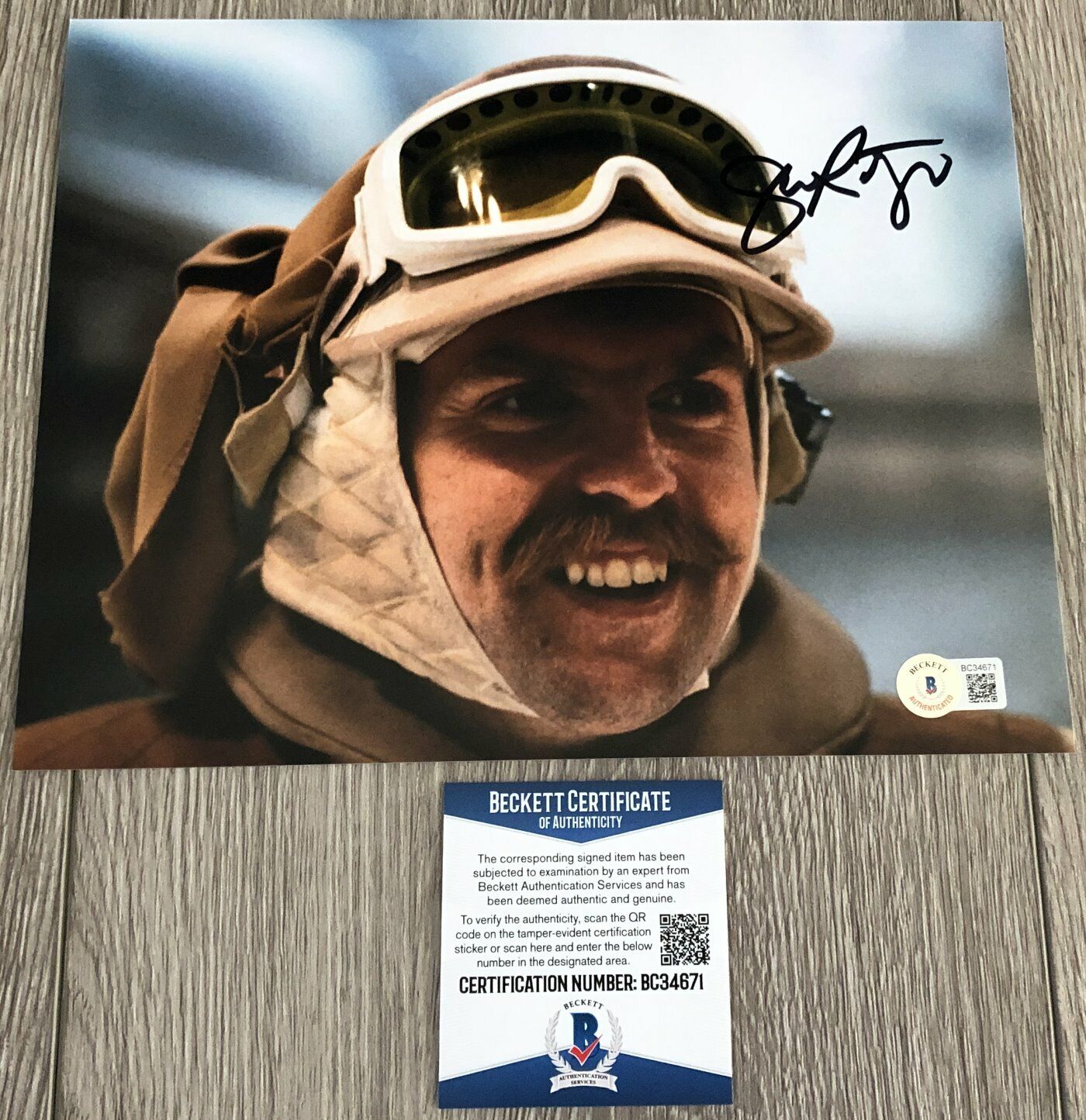 JOHN RATZENBERGER SIGNED STAR WARS EPISODE V 8x10 Photo Poster painting w/PROOF BECKETT BAS COA