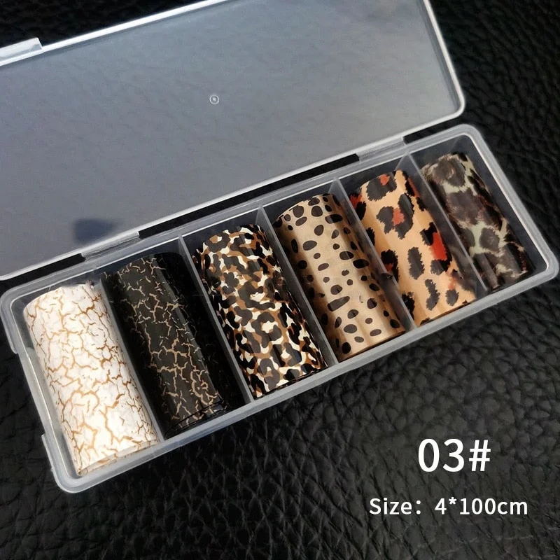 Luxury Iridescent Transfer Foil Paper Sticker Designer Set Nail Art Decal Adhesive Tropical Star 3D Art Decoration