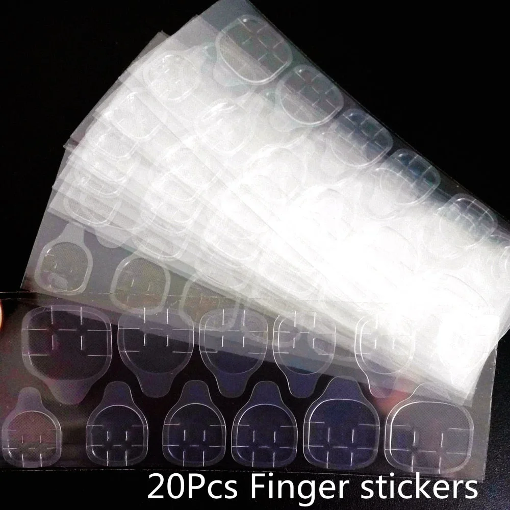 1/3/5/10/20 Sheets DIY Nail Art Double Sided Self Adhesive Sticker For Fake Nails Sticker Tape Glue Tool-Nail Inspo