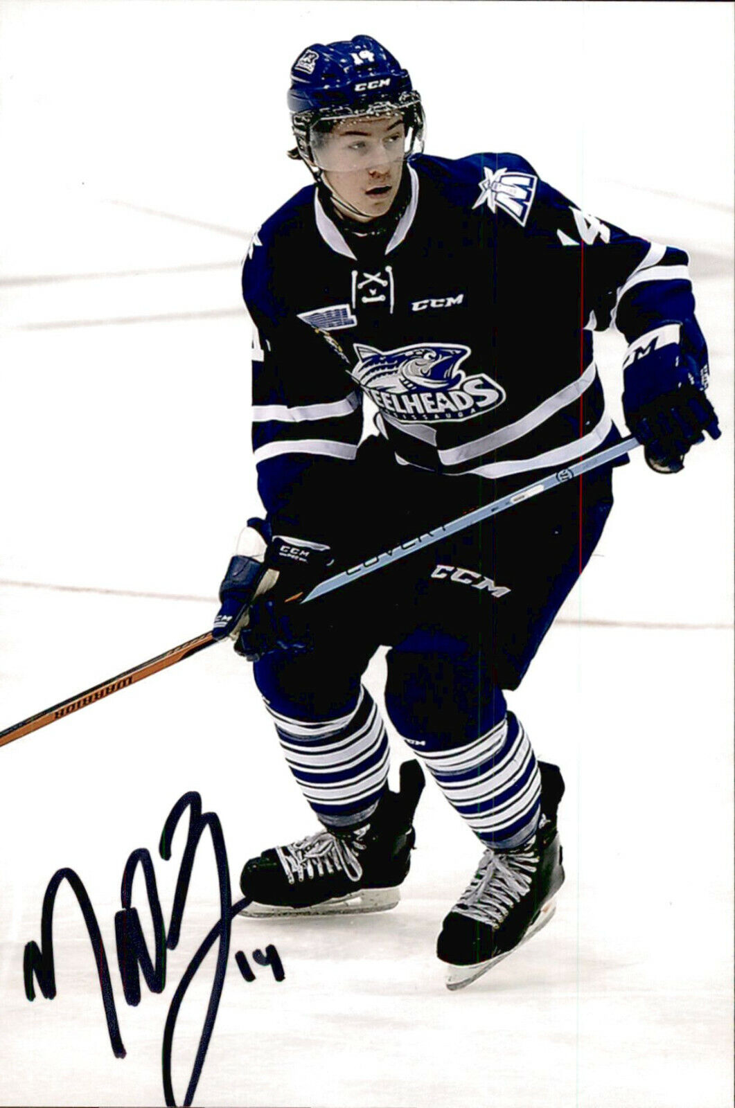 Nathan Bastian SIGNED 4x6 Photo Poster painting MISSISSAUGA STEELHEADS / SEATTLE KRAKEN