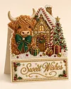 6pcs DIY Christmas Highland Bull Diamond Painting Christmas Greeting Card
