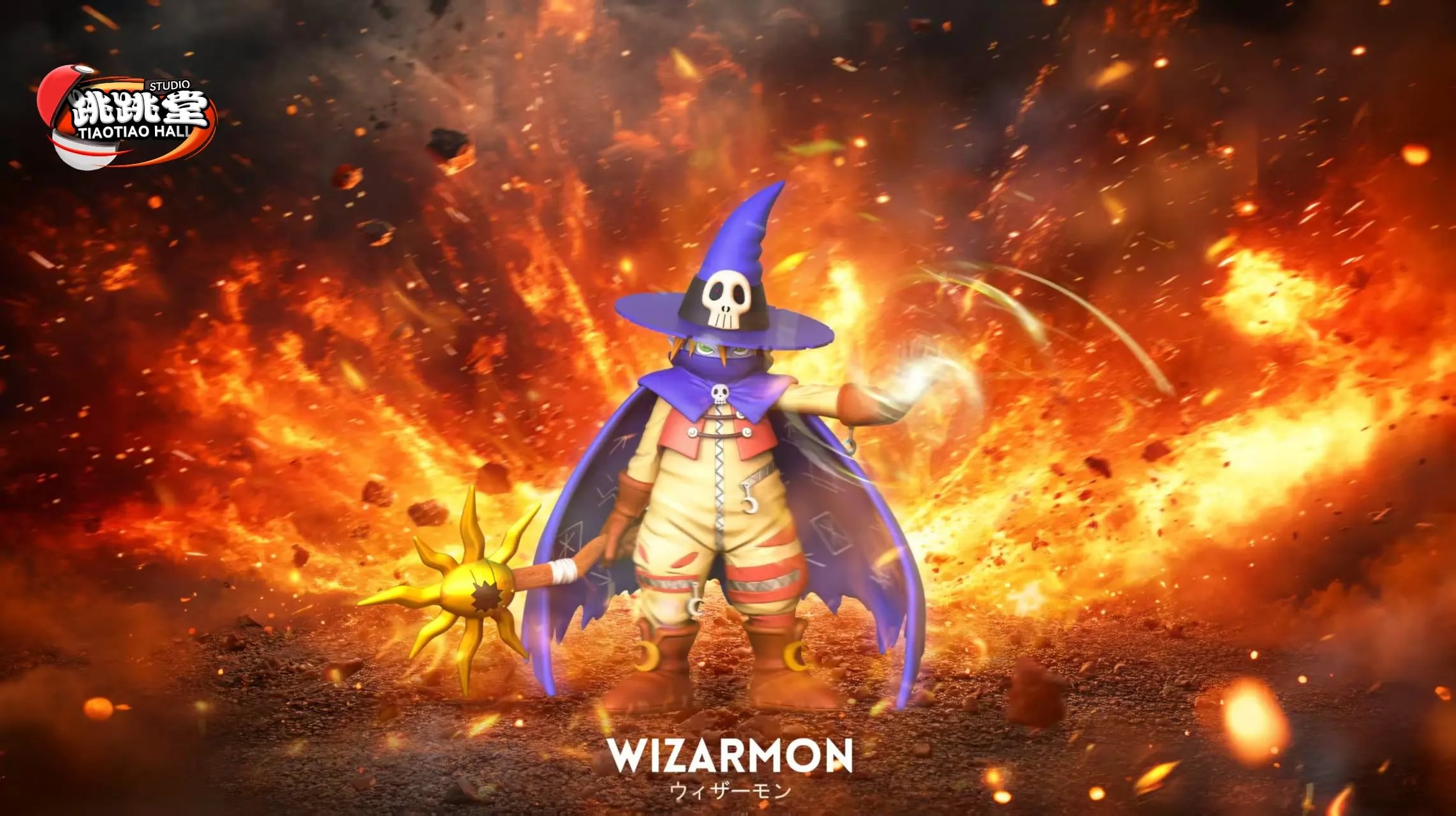 Wizarmon & Sorcermon & Tailmon - Digimon Statue - TiaoTiao Hall Studio