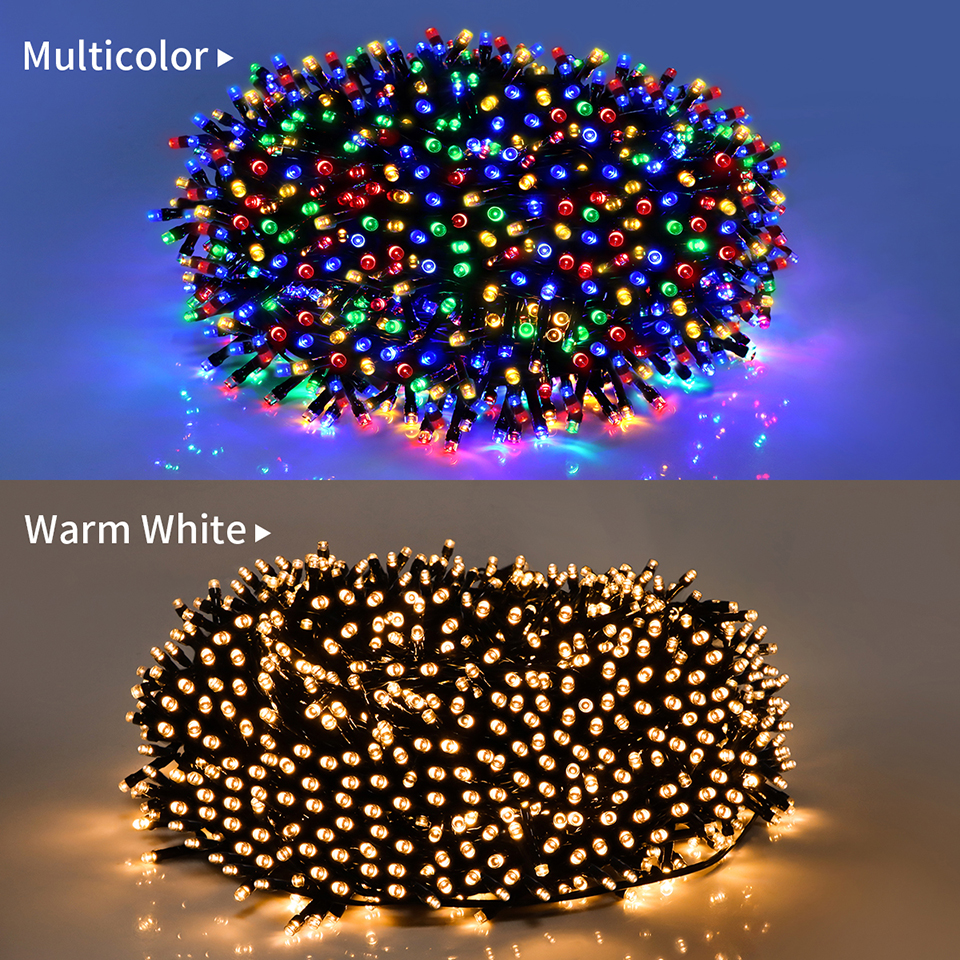 Tegooe 10M-100M Dimmable LED Fairy String Lights - IP65 Waterproof Outdoor Decor
