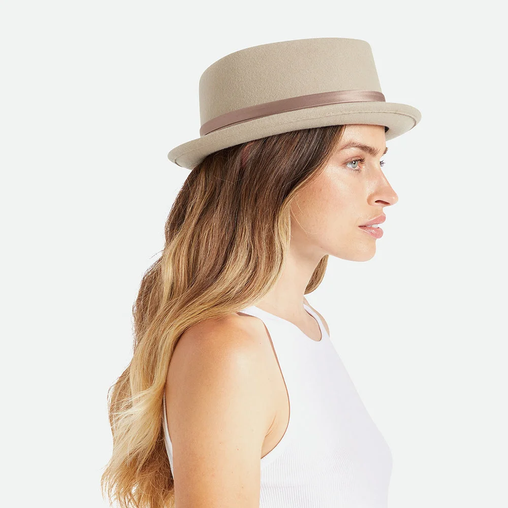 Brixton Hats Stout Wool Felt Pork Pie Hat - Beige