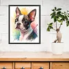 Boston Terrier Dog-11CT Stamped Cross Stitch 40*50cm/15.75*19.69in tapestrymarket