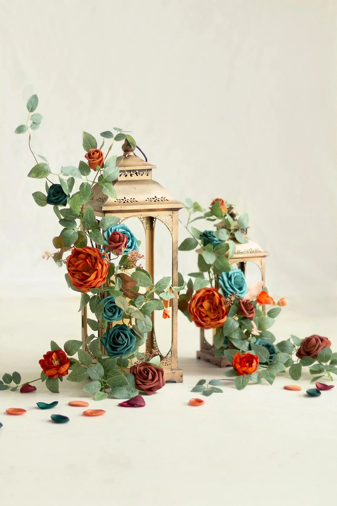 1.8ft Flower Garlands in Dark Teal