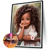Diamond Painting -DIY Round Drill Big Eye Cute Girl