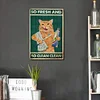 Brush Teeth Cat - Vintage Metal Signs(12*16Inch) - Cat