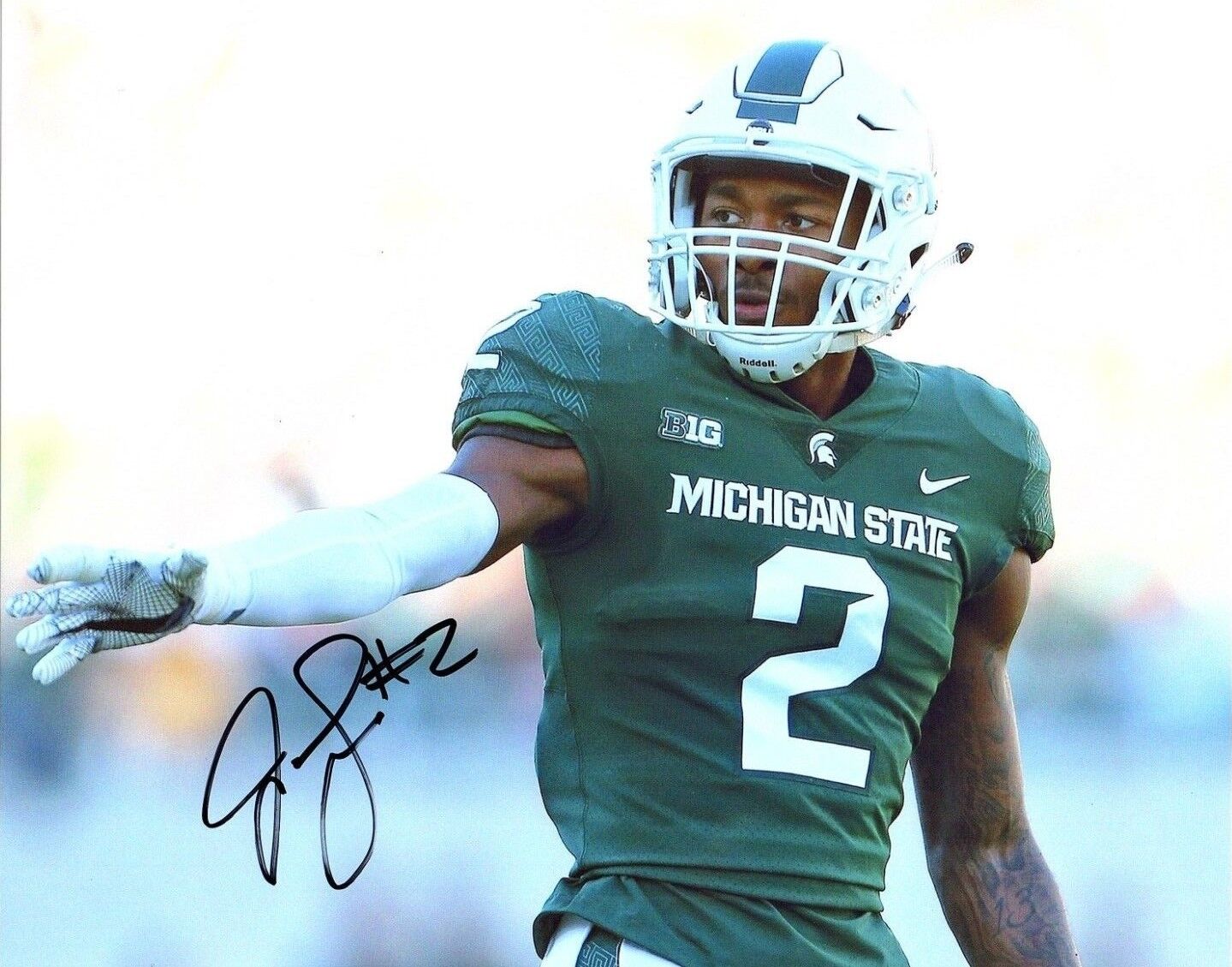 Justin Layne signed autographed 8x10 Photo Poster painting Michigan State Spartans football MSU