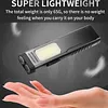 Rechargeable Flashlight with Buzzer Magnetic Work Light Torch for Emergency Use
