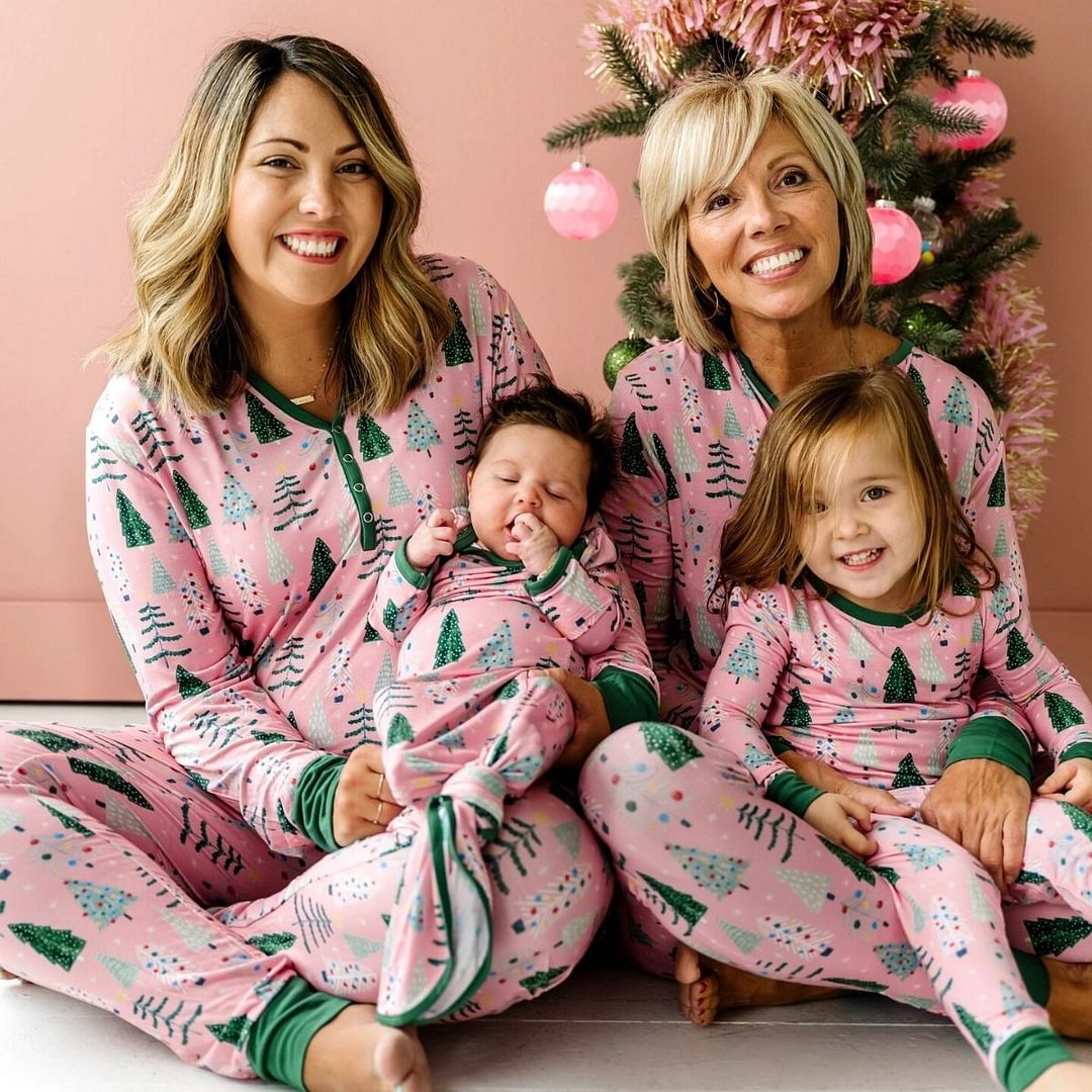 Pink Familiy Christmas Pajamas