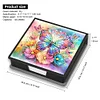 (US Local)Butterfly PU Diamond Art Note Box with 160 Sheets of Paper Craft Kit