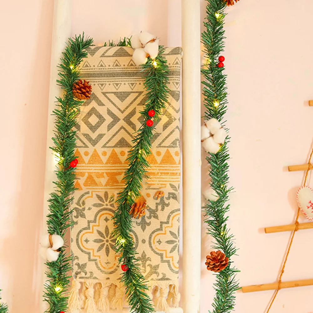 New cotton pine cone Christmas cane decorative string lights