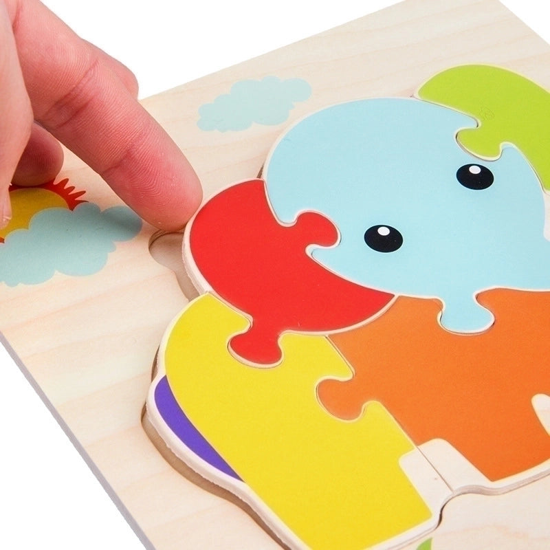 Puzzles Toddler(3-6years) Cartoon Wood Toys