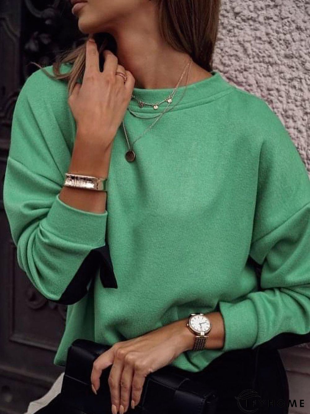 Plain Long Sleeve Sweatshirts | IFYHOME