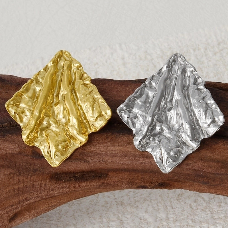 1 Pair Casual Minimalist Streetwear Solid Color Irregular Plating 304 Stainless Steel Ear Studs