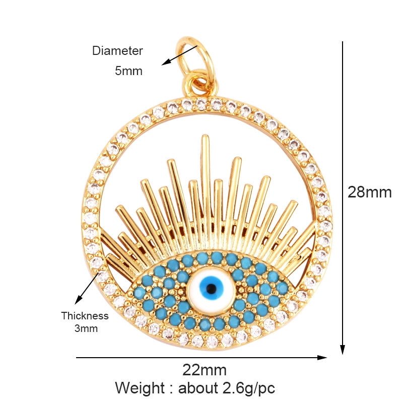 1 Piece Copper Devil’s Eye Pendant Jewelry Accessories