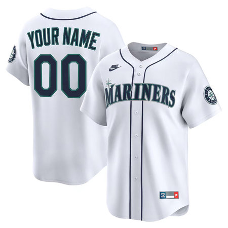 Youth Seattle Mariners Nike White Throwback Cooperstown Collection Limited Custom Jersey