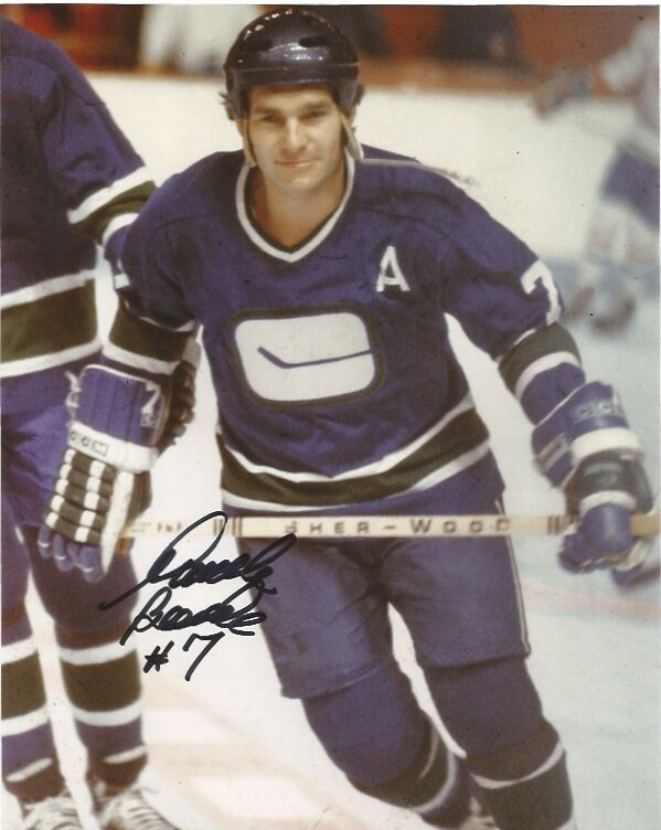 Vancouver Canucks Andre Boudrias Autographed Signed 8x10 NHL Photo Poster painting COA Retro