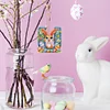 (US Only)PET Double Sided Special Shaped Easter Alphabet DIY Diamond Painting Keychain