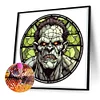 >SALE<5D DIY Full Round Drill Diamond Painting Halloween Stained Glass Home Decor