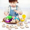 27Pcs Easter Egg Tokens DIY Easter Egg Filler Wooden Party Prize Coins (Bunny)