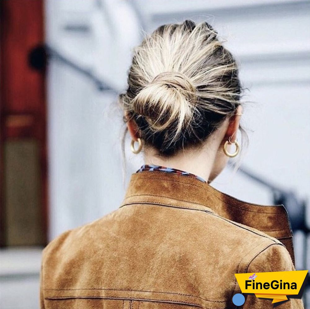 18K Solid Yellow Gold White Gold Drop Dangle Earrings For Women Jewelry