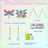 2pcs Dragonfly Diamond Painting Double-sided Crystal Window Suncatcher Craft Set Birthday Gifts Home Garden Decor Hanging Kit